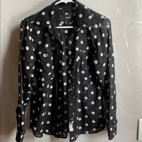 Hurley Tops - Long sleeve button down shirt Hurley Tops - Long sleeve button down shirt